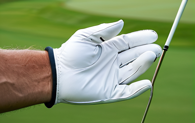 골프 초보자를 위한 장비 가이드 - **Image Prompt:** "A scenic golf course view, focusing on a set of modern golf clubs (driver, irons)...